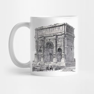 Art drawing of a Roman triumphal arch in Italian lands Mug